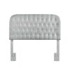 Headboard * | Best Guaranteed Accentrics Home Rounded Corner, Diamond Tufted King Or California King Upholstered Headboard In Platinum Gray