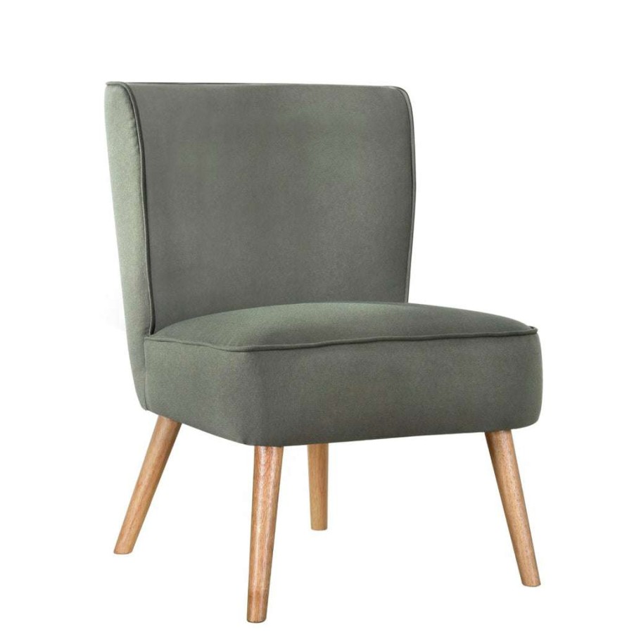 Chair * | Best Sellers Accentrics Home Curved Back Modern Chair Breeze Army