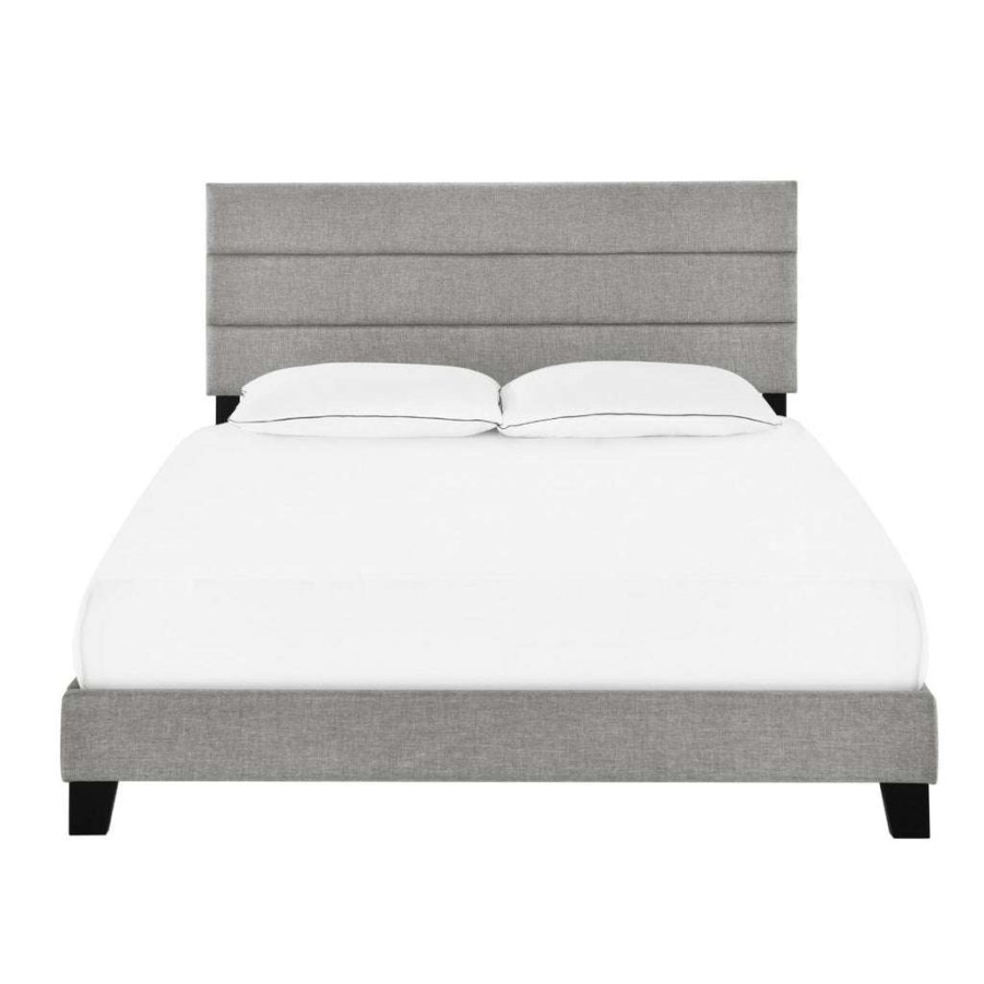 Bed * | Featured Accentrics Home King One Box Slat Bed In Glacier