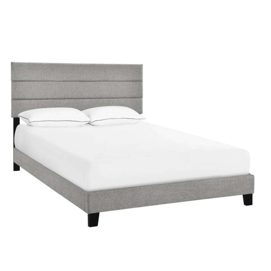 Bed * | Featured Accentrics Home King One Box Slat Bed In Glacier