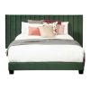 Bed * | Outlet Accentrics Home King One Box Channeled Wall Upholstered Bed Emerald Green