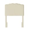 Headboard * | Outlet Accentrics Home Nailhead Trim Scalloped Twin Upholstered Headboard In Cream