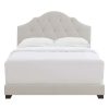 Bed * | Outlet Accentrics Home Saddle Tufted Full Upholstered Bed In Light Gray