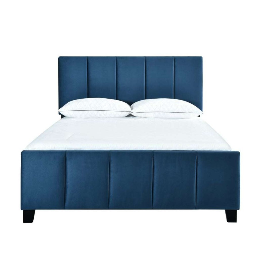 Bed * | Hot Sale Accentrics Home King Modern Channel Bed In Nile