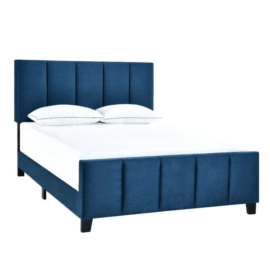 Bed * | Hot Sale Accentrics Home King Modern Channel Bed In Nile