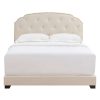 Bed * | High Quality Accentrics Home Tufted Nailhead Trimmed King Bed In Linen Beige