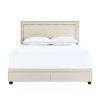 Bed * | Best Sellers Accentrics Home King Nail Trim Storage Bed In Linen