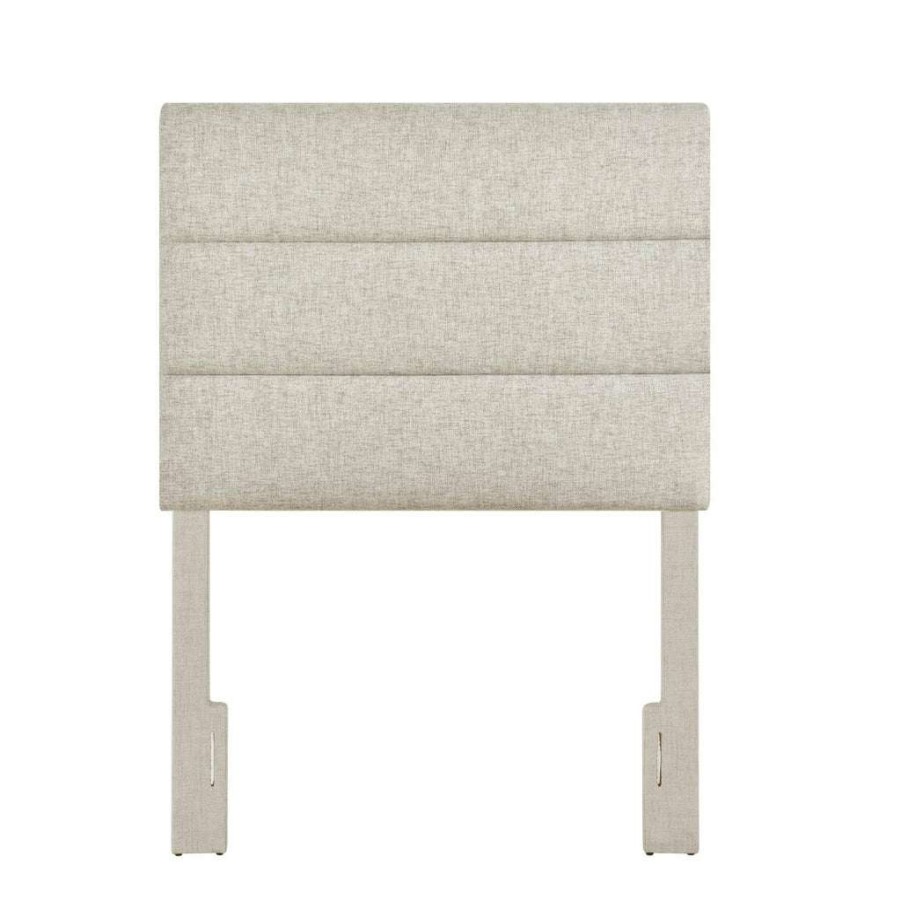 Table * | Online Accentrics Home Horizontally Channeled, Adjustable Twin Headboard In Light Gray