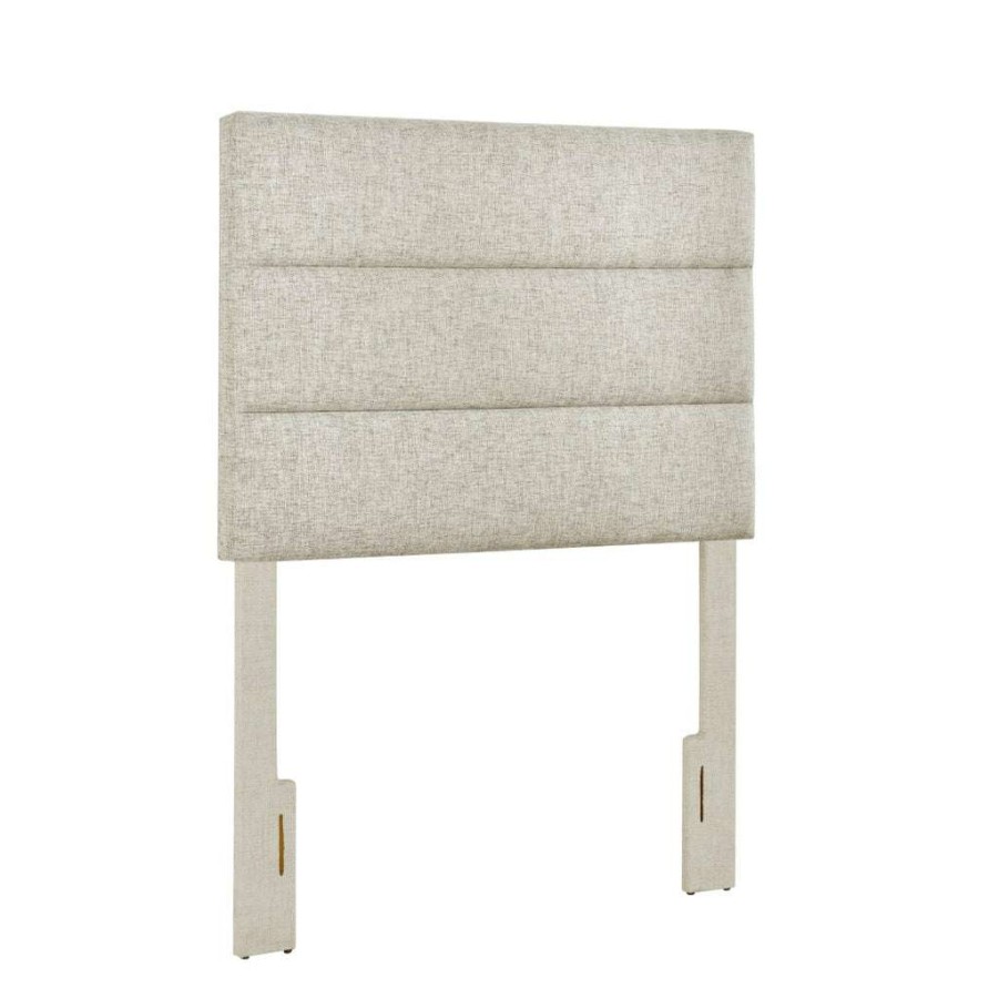 Table * | Online Accentrics Home Horizontally Channeled, Adjustable Twin Headboard In Light Gray