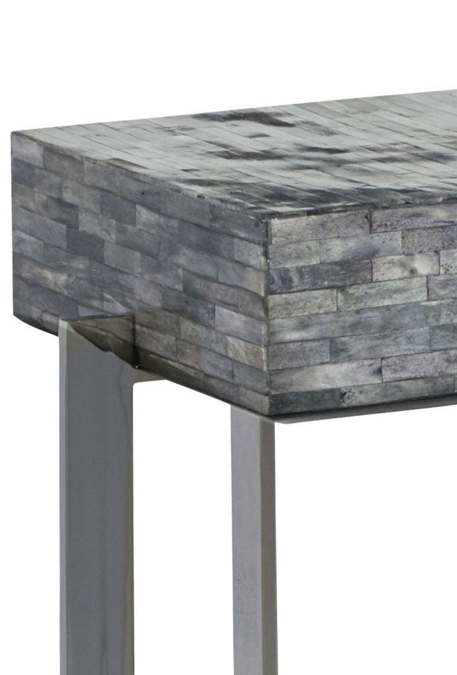 Table * | Online Accentrics Home Calvin Bone Inlay Accent Table