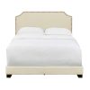 Bed * | Official Accentrics Home Clipped Corner King Upholstered Bed In Cream