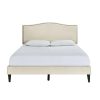 Bed * | Hot Sale Accentrics Home Arched Back Upholstered King Platform Bed In Beige