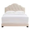 Bed * | Best Guaranteed Accentrics Home Saddle Tufted Full Upholstered Bed In Cream