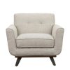 Chair * | Latest Accentrics Home Button Tufted Wood & Metal Base Beige Chair