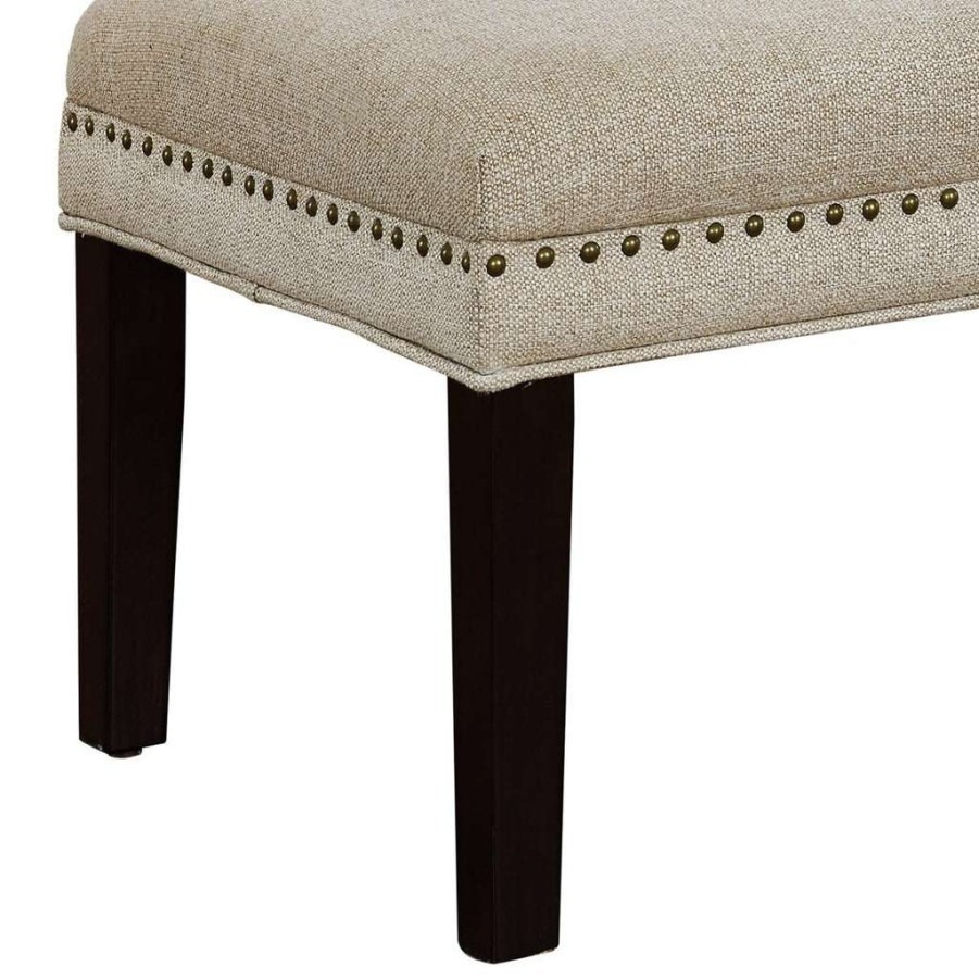 Bed * | Best Guaranteed Accentrics Home Upholstered End Of Bed Bench In Linen