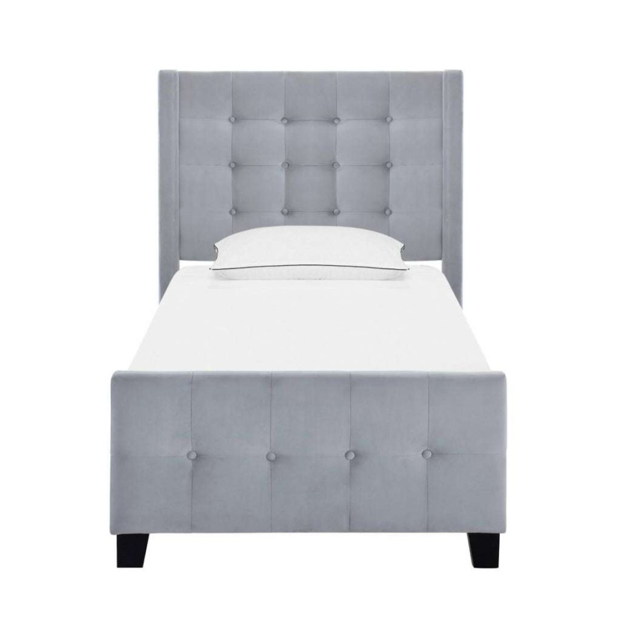 Bed * | Best Sellers Accentrics Home Twin Modern Wing Bed In Dove