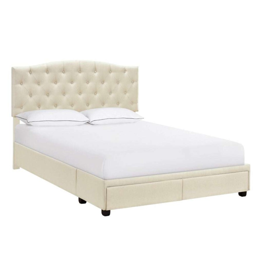 Bed * | Best Sale Accentrics Home Queen Tufted Storage Bed Inlinen