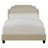 Bed * | Latest Accentrics Home Nailhead Marquee Upholstered King Bed In Beige