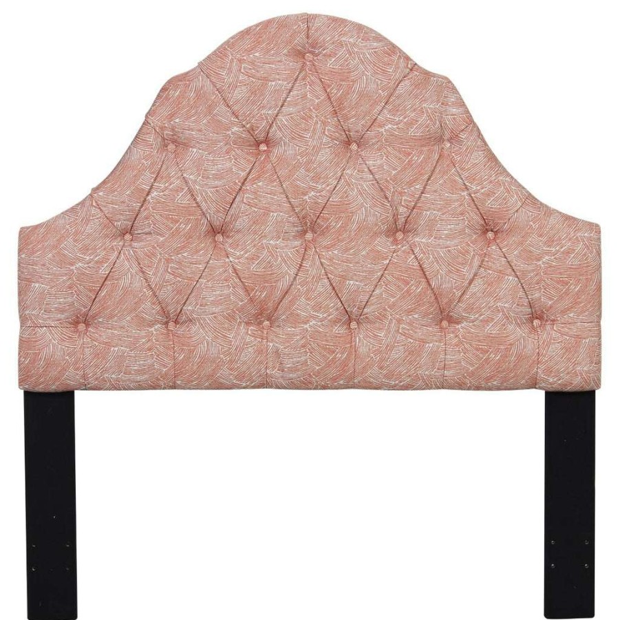 Headboard * | Official Accentrics Home Tufted Arched King Upholstered Headboard In Peach Parfait