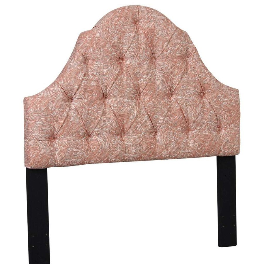 Headboard * | Official Accentrics Home Tufted Arched King Upholstered Headboard In Peach Parfait