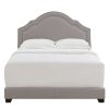 Bed * | Online Discount Accentrics Home Queen Anne Nailhead Trim Upholstered Full Bed In Smoke Gray