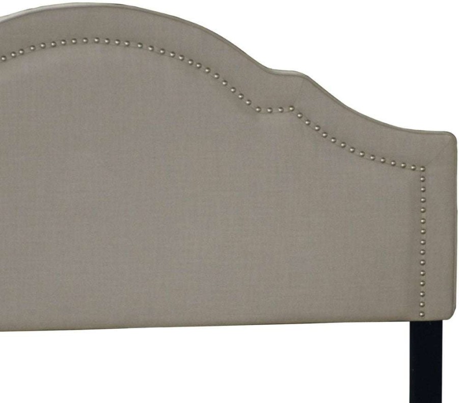 Bed * | Excellent Quality Accentrics Home Shaped Nailhead Upholstered King Bed