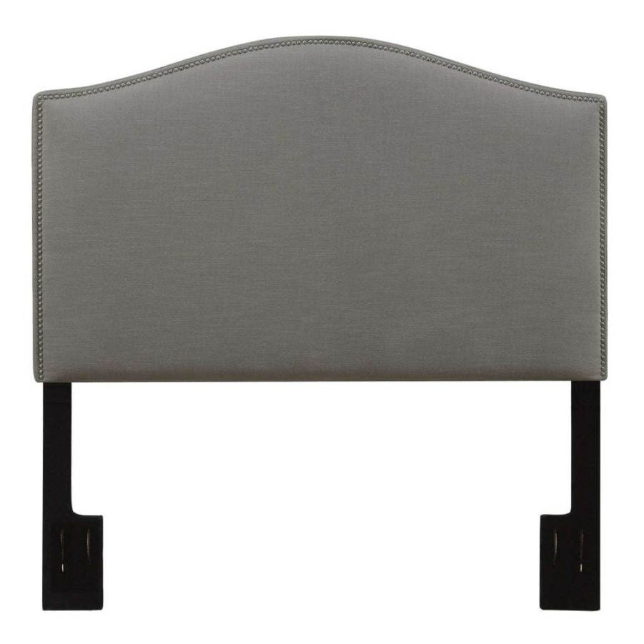 Headboard * | Best Sale Accentrics Home Camel Back Upholstered King Headboard In Ash