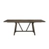 Table * | Top Sellers Accentrics Home Farmhouse Extension Leaf Trestle Style Dining Table Carbon