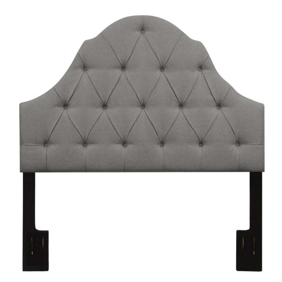 Headboard * | Excellent Quality Accentrics Home Camel Back Button Tufted Full/ Queen Upholstered Headboard In Ash