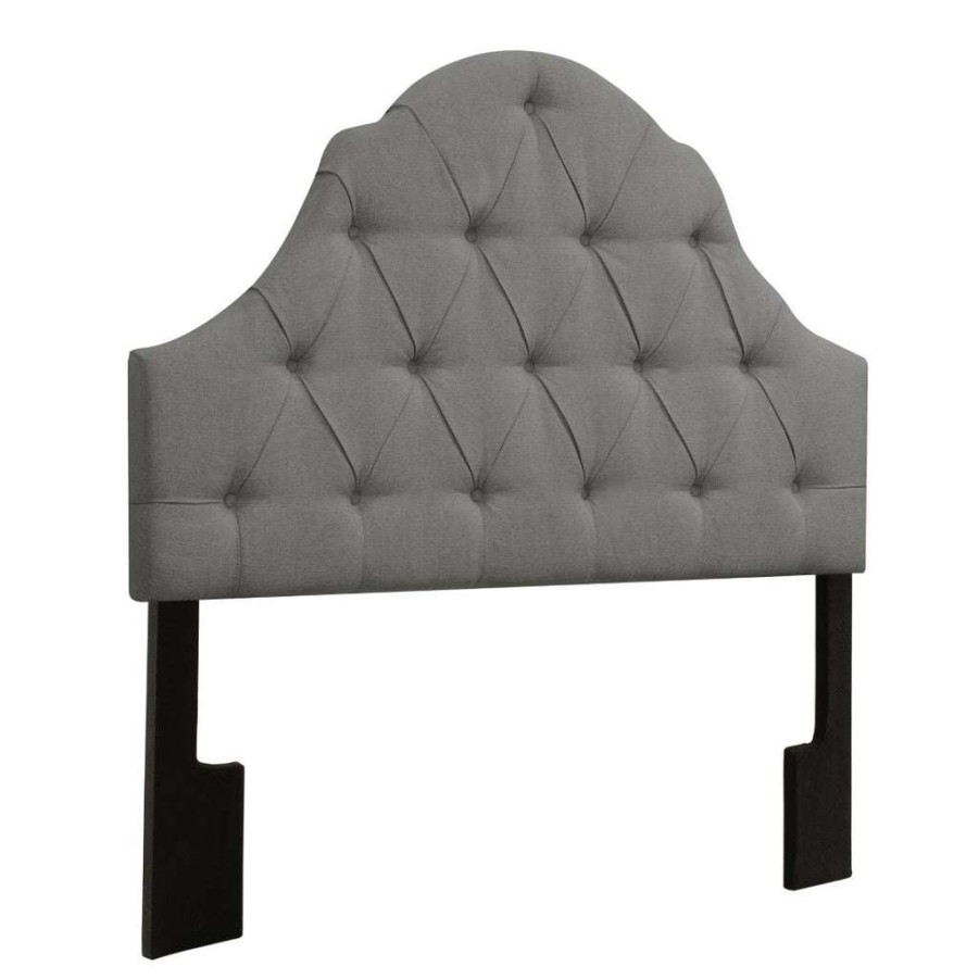 Headboard * | Excellent Quality Accentrics Home Camel Back Button Tufted Full/ Queen Upholstered Headboard In Ash