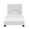 Bed * | High Quality Accentrics Home Button Tufted Twin Upholstered Bed In Light Gray