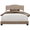 Bed * | Excellent Quality Accentrics Home Stitched Camel Back Full Upholstered Bed In Sandy Beige