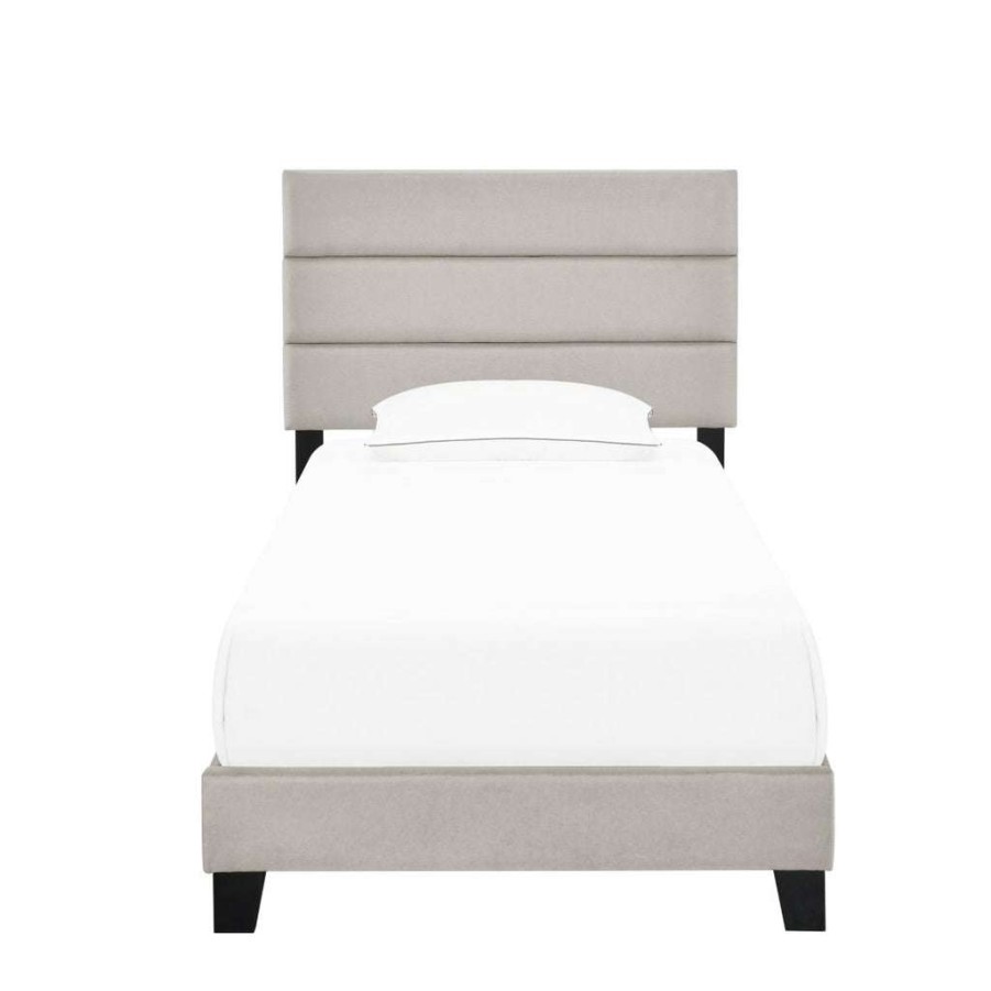 Bed * | Latest Accentrics Home Twin One Box Slat Bed In Fog