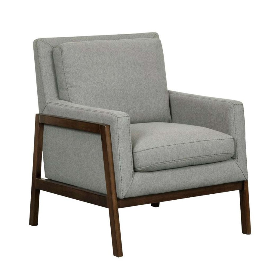 Chair * | Official Accentrics Home Wood Frame Accent Chair Heather