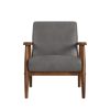 Chair * | High Quality Accentrics Home Wood Frame Mid-Century Modern Accent Chair In Steel Grey