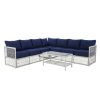 Table * | Excellent Quality Accentrics Home Simple Weave Sectional Set With Cocktail Table