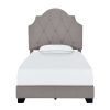 Bed * | Outlet Accentrics Home Saddle Tufted Twin Upholstered Bed In Smoke Gray