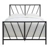 Bed * | Online Accentrics Home Black Chevron Full Metal Bed