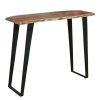 Table * | Featured Accentrics Home Solid Acacia Live Edge Sofa Table With Iron Sled Base