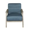 Chair * | Best Guaranteed Accentrics Home Wood Arm Channel Chair Navy