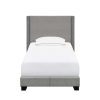 Bed * | Official Accentrics Home Upholstered Shelter Twin Bed In Light Gray