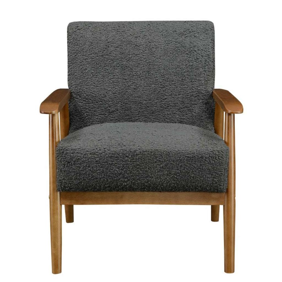 Chair * | Online Discount Accentrics Home Mid-Century Wood Frame Chair