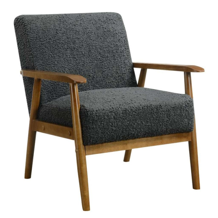 Chair * | Online Discount Accentrics Home Mid-Century Wood Frame Chair