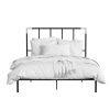 Bed * | Discount Accentrics Home Queen Metal Bed-Black And Chrome