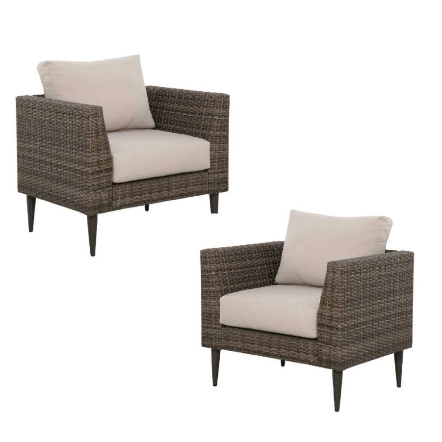 Chair * | Excellent Quality Accentrics Home Transitional Weave Complete Chair Set (2)