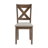 Chair * | Top Sell Accentrics Home Farmhouse Beige Upholstered X Back Dining Chair