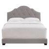 Bed * | Featured Accentrics Home Upholstered Camelback Queen Bed In Smoke Gray