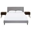 Bed * | Best Guaranteed Accentrics Home Queen Wing Bed And Double Nightstand Set