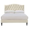 Bed * | Discount Accentrics Home Arched, Diamond Tufted Upholstered Full Platform Bed In Beige