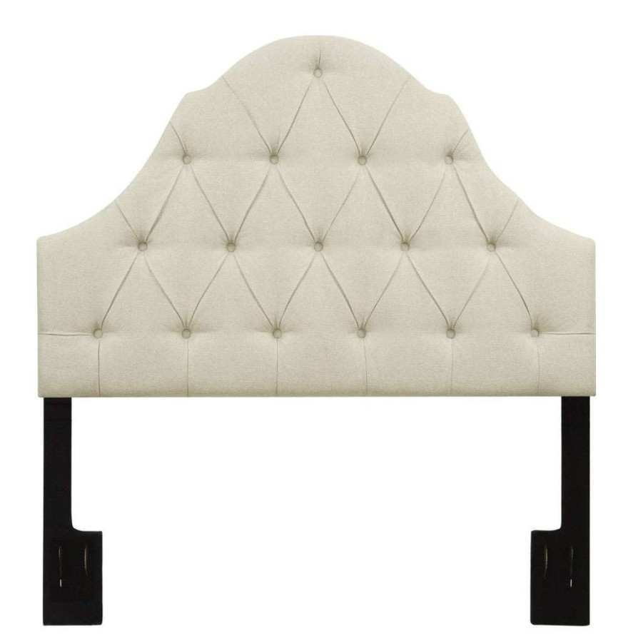 Headboard * | Best Sale Accentrics Home Camel Back Button Tufted Full/ Queen Upholstered Headboard In Beige